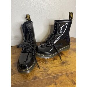 Doc Martens 1460W Black Patent (Shiny) Leather Boots Women's US Size 5 New